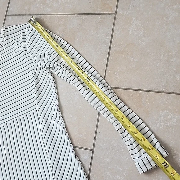 Derek Lam Black and Cream Striped Top - Picture 4 of 10